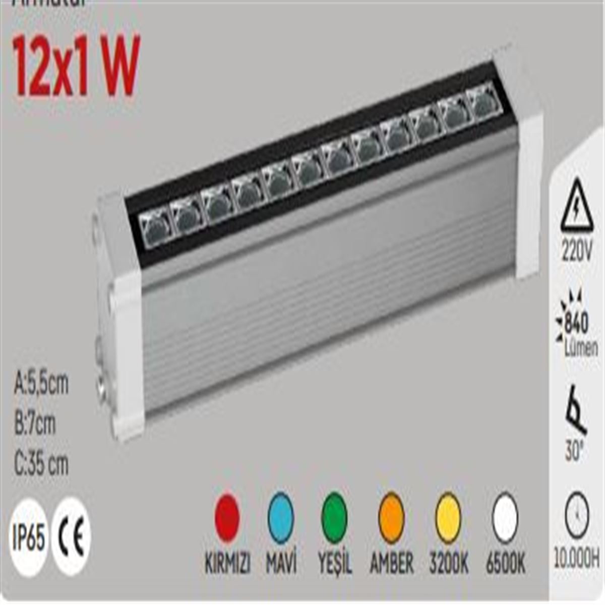 12X1 35cm WALLWASHER G.IŞIĞI 1